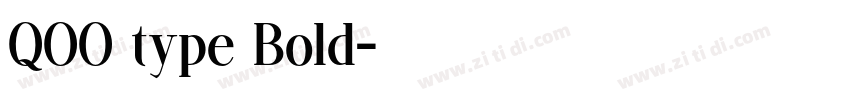 QOO type Bold字体转换